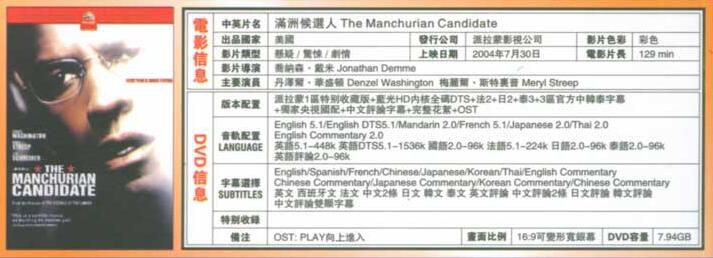 電影:滿洲獲選人 滿洲候選人 丹澤爾華盛頓 梅麗爾斯特裏普 電影:滿洲獲選人 滿洲候選人 丹澤爾華盛頓 梅麗爾斯特裏普