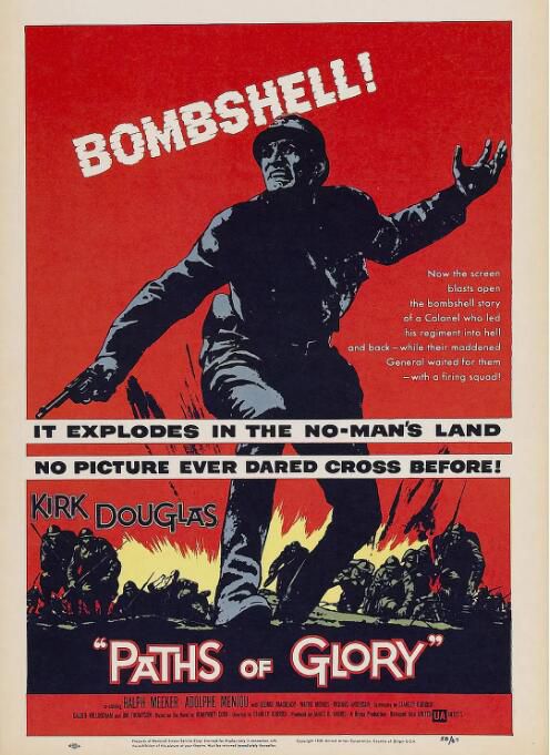 1957高分美國電影《光榮之路/Paths of Glory》柯克·道格拉斯 英語中英雙字 盒裝1碟