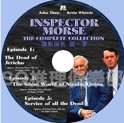 1987英國推理劇DVD：摩斯探長 第一季 Inspector Morse 全3集 中字