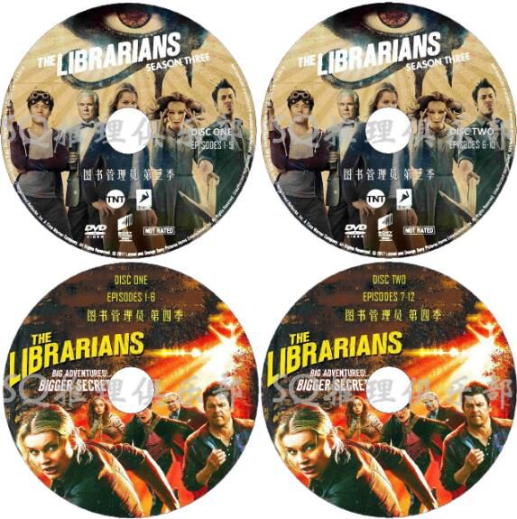 美劇DVD:圖書管理員/圖書館員/探險奇兵 1-4季 8碟 美劇DVD:圖書管理員/圖書館員/探險奇兵 1-4季 8碟