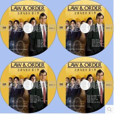 1999年罪案劇DVD：法律與秩序 第十季 全24集 中英文字幕 4碟