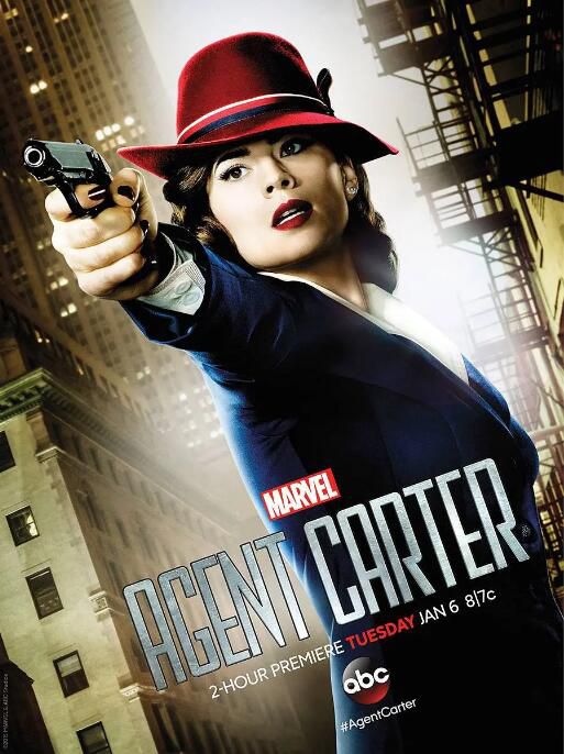 2015美劇 特工卡特/卡特探員/Agent Carter 第1+2季 海莉·阿特維爾 英語中字 4碟