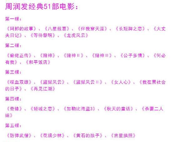 懷舊經典電影/周潤發電影大合集/共51部全/國語/9DVD(僅限電腦觀看,碟機看不了喔) 懷舊經典電影/周潤發電影大合集/共51部全/國語/9DVD(僅限電腦觀看,碟機看不了喔)