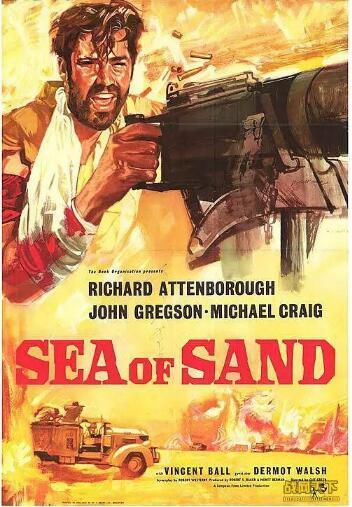 1958英國電影 沙之海 二戰/沙漠戰/軍事設施/英德戰 英語中字 DVD