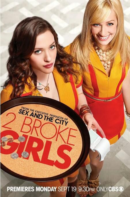 2011美劇 破產姐妹/Broke Girls/追夢女孩 第1-6季 凱特·戴琳斯 英語中字 18碟