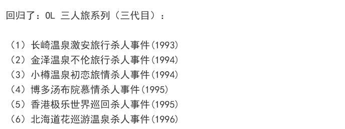 日本推理劇DVD：OL 三人旅行推理系列 12部【日語中字】12碟