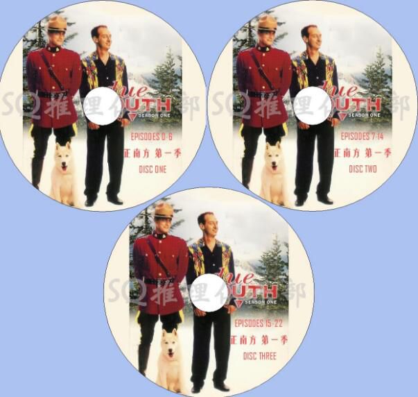 1994美國犯罪喜劇DVD：正南方 第一季 第1季/北國騎警 全23集 3碟