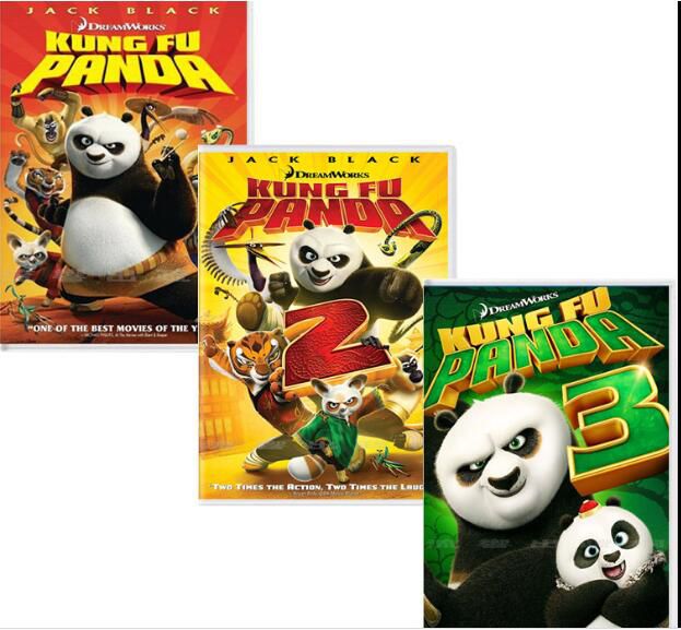 功夫熊貓1-3部 高清兒童動畫 中英雙語 國語配音 中字 花絮 3DVD